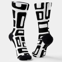 Mid-Century Abstrait Black & White Motif