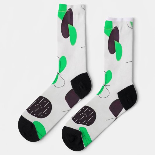 Chaussette Mid Century Modern Green Physics  (Gauche)