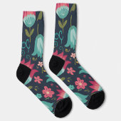 Chaussette Midnight Tulip & Teal Blossom (Droite)