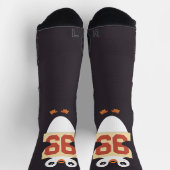 Chaussette Mignon Manchot Tenant un Panneau (Haut)