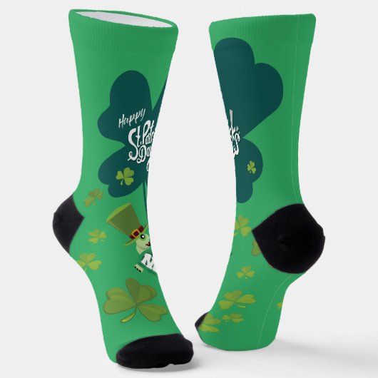 Chaussette Mignonne "Bonne Saint Patrick's Day" MaJk Turtle (Angulaire)