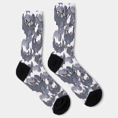 Chaussette Mignonne chauve-souris gris et blanc Cool hommes (Droite)