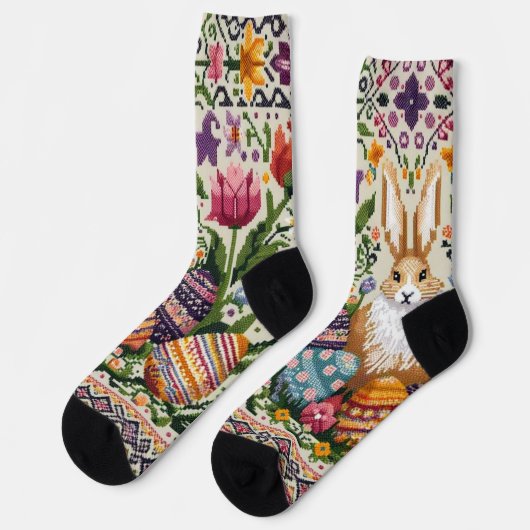 Chaussette Mignonne/Colorée Printemps/Pâques (Gauche)