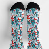 Chaussette Mignonne Festif de Noël Snowmen (Haut)