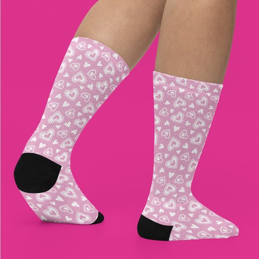Chaussette Mignonne Saint Valentin Coeurs roses Motif