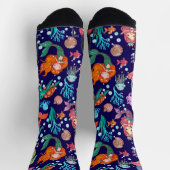 Chaussette Mignonne sirène de caricature (Haut)