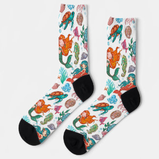 Chaussette Mignonne sirène de caricature