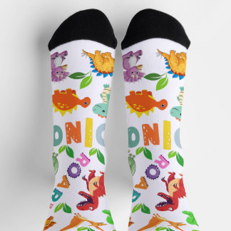 Chaussette Mignonnes sortes de Dinosaures sans joint