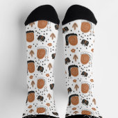 Chaussette Mignons escargots de jardin blanc Papillons & Fleu (Haut)