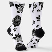 Chaussette Mikitiez terre natale nature selfloe fleur rose (Angulaire)