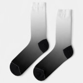 Chaussette Minimaliste Moderne Dégradé Blanc Noir (Gauche)