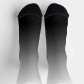 Chaussette Minimaliste Moderne Dégradé Blanc Noir (Haut)