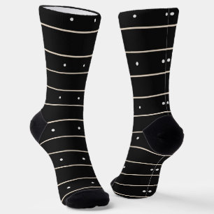 Chaussette Minimaliste Noir Et Blanc Rayé Horizontalement Ave