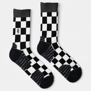 Chaussette Minimaliste Rétro à Carreaux – Vêtements de Rue Mo