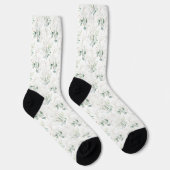 Chaussette Mint Green Pastel Floral Greenery Motif (Droite)