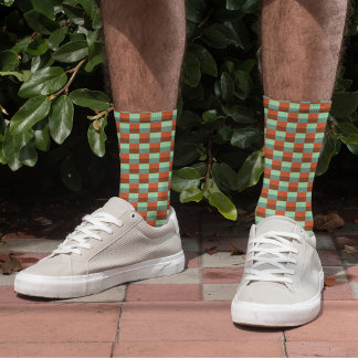 Chaussette Mix of Green and Red Color