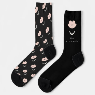 Chaussette Mme. Bride Lips & Pearls Élégant Cadeau de Mariage