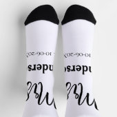 Chaussette Mme mariée mariée mariée nom date année est. Simpl (Haut)