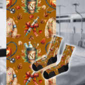 Chaussette Mocha Monogram Infirmière Essentials Automne Chaus