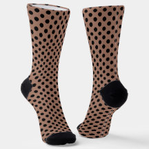 Mocha Mousse Brown Noir pois motif rétro