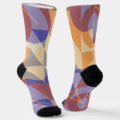 Chaussette Mod Artsy Violet et pêche (Angulaire)
