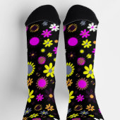 Chaussette Mod floral noir (Haut)