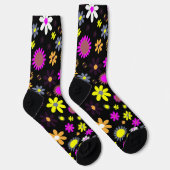 Chaussette Mod floral noir (Droite)