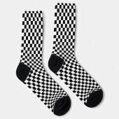 Chaussette Mode à carreaux noir et blanc (Droite)