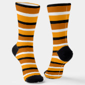 Chaussette Modèle de bande orange brun (Angulaire)