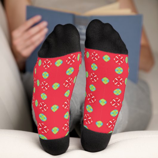 Chaussette Modèle de charme des fêtes de Noël 03 - (Fond)