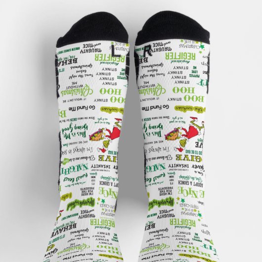 Chaussette Modèle de citation de Grinch (Haut)
