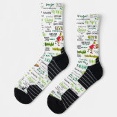 Chaussette Modèle de citation de Grinch (Gauche)