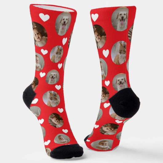 Chaussette Modèle de collage photo 4 Faites votre propre plai (Angulaire)