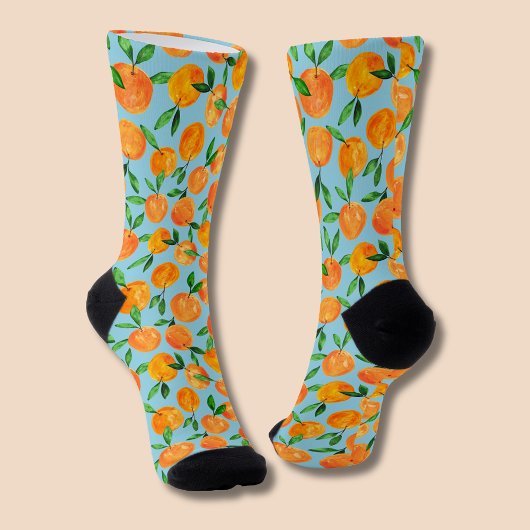 Chaussette Modèle de fruits d'agrumes oranges