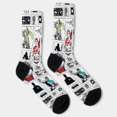 Chaussette Modèle de panneau héroïque de la Ligue de justice (Droite)