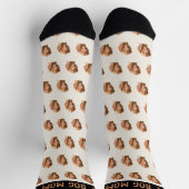 Chaussette Modèle de photo de chien ivoire marron Meilleure m (Haut)