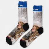 Chaussette Modèle de photos et de texte pour la nouveauté amu (Gauche)