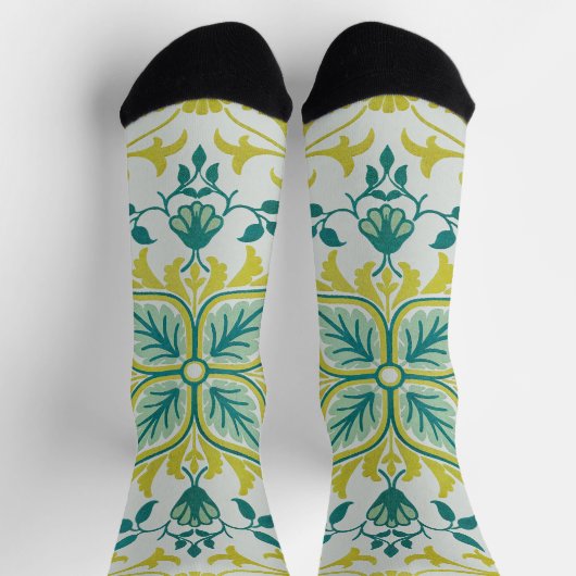 Chaussette Modèle de plafond vert citron sans couture de Will (Haut)