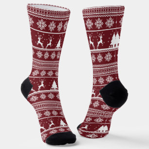 Chaussette Modèle de pull de Noël pour rennes