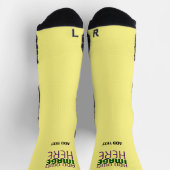 CHAUSSETTE MODELE DE TEXTE D'IMAGE JAUNE PASTEL ÉDITABLE MODE (Haut)