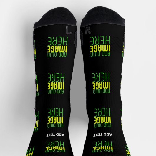 CHAUSSETTE MODÈLE DE TEXTE D'IMAGE NOIRE SIMPLE ET MODERNE (Haut)