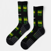 CHAUSSETTE MODÈLE DE TEXTE D'IMAGE NOIRE SIMPLE ET MODERNE (Gauche)