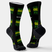 CHAUSSETTE MODÈLE DE TEXTE D'IMAGE NOIRE SIMPLE ET MODERNE (Angulaire)