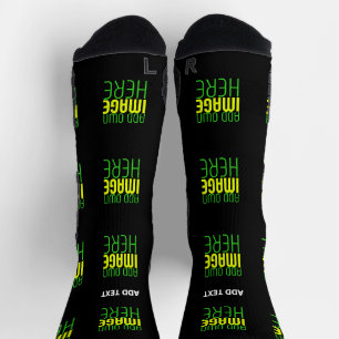 CHAUSSETTE MODELE DE TEXTE D'IMAGE NOIRE SIMPLE ET MODIFIABLE