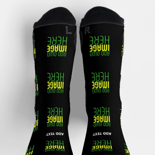 CHAUSSETTE MODELE DE TEXTE D'IMAGE NOIRE SIMPLE ET MODIFIABLE (Haut)