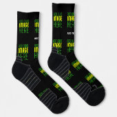 CHAUSSETTE MODELE DE TEXTE D'IMAGE NOIRE SIMPLE ET MODIFIABLE (Droite)