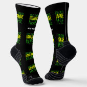 CHAUSSETTE MODELE DE TEXTE D'IMAGE NOIRE SIMPLE ET MODIFIABLE (Angulaire)
