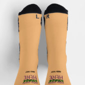 CHAUSSETTE MODELE DE TEXTE D'IMAGE ORANGE PÊCHE ÉDITABLE MODE (Haut)