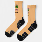 CHAUSSETTE MODELE DE TEXTE D'IMAGE ORANGE PÊCHE ÉDITABLE MODE (Gauche)