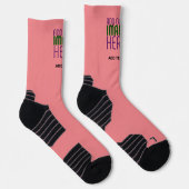 CHAUSSETTE MODÈLE DE TEXTE D'IMAGE ROSE MODERNE ÉDITABLE SAUM (Droite)